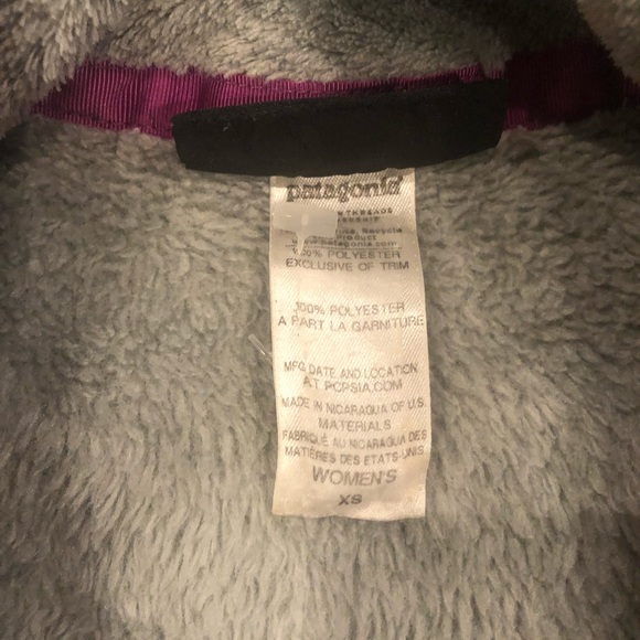 Patagonia Re-Tool Snap-T Pullover Gray/purple Size XS - Picture 3 of 5